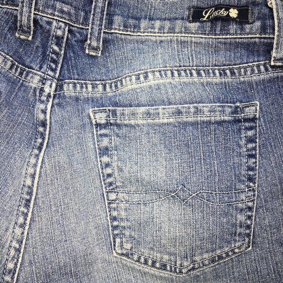 Lucky Brand Womens 8/29 Med Wash Mid Rise Cotton Blend Classic Rider Crop Jeans - Picture 7 of 8